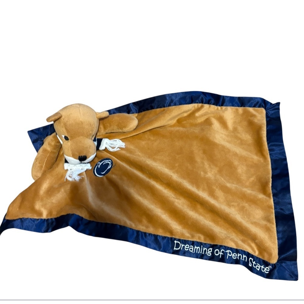 Penn Stare Nittany Lion Lovey Baby Blanket Dreaming of Penn State Blue Brown